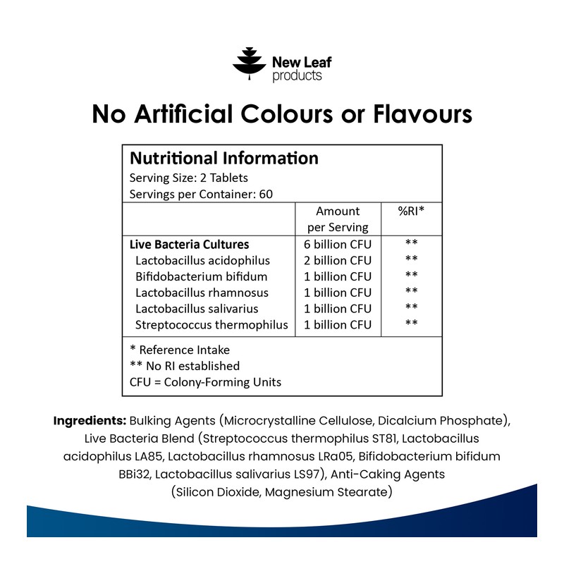 New Leaf Products Probiotic Multi Strain Tablets