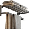 BOZWELL Bathroom Lavatory Towel Rack with Two Towel Bars,24-Inch Towel