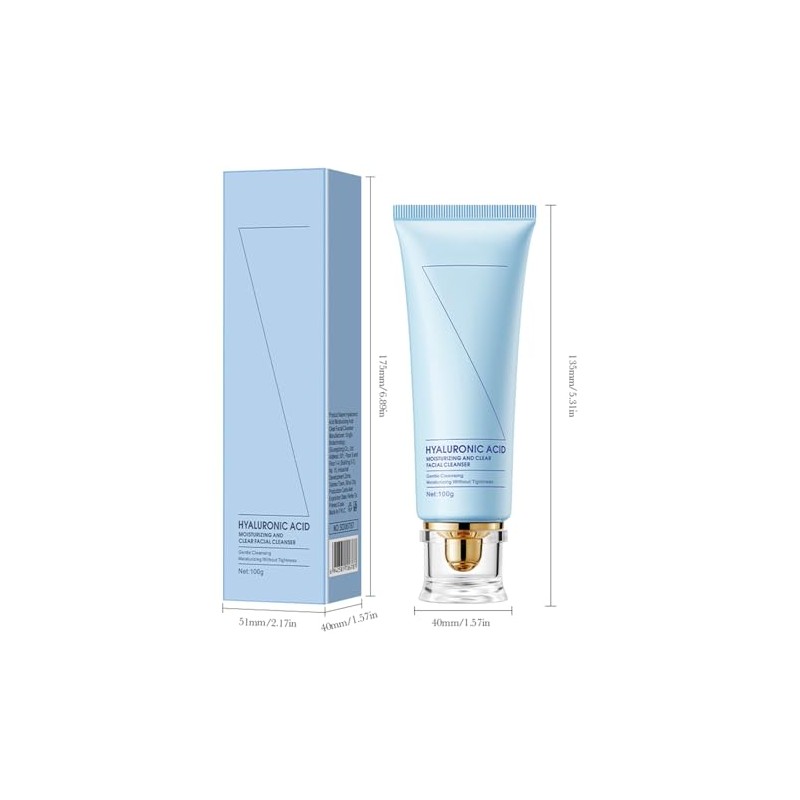 Limpiador Facial Transparente con Ácido Hialurónico para Piel Sensible