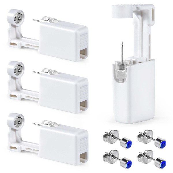 OBTANIM 4 Pack Ear Piercing Gun Disposable Sterile Nose Piercing
