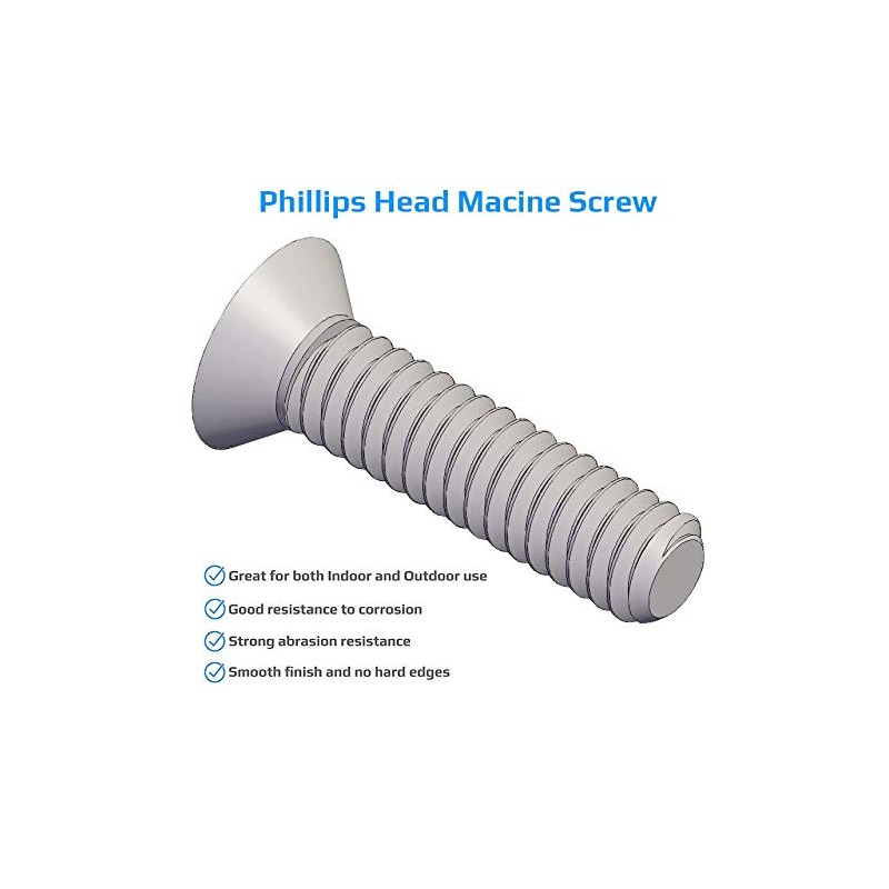 M4x50 Countersunk Machine Screws, Phillips Bolts, Cross Recessed Flat Head