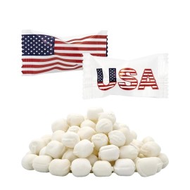 Hospitality Mints Patriotic USA Flag Buttermints - 26 oz. Bag - Approximately 200 Per Pack