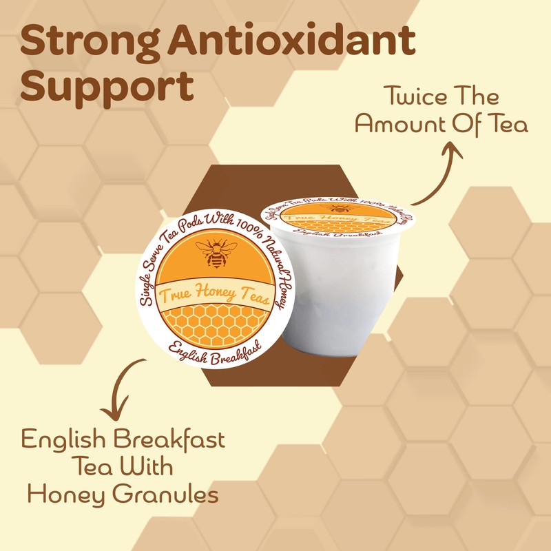 True Honey English Breakfast Tea Pods - Honey Crystals Blended