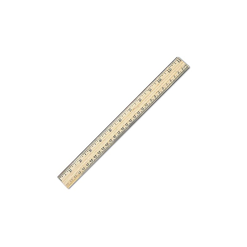 Westcott School Ruler with 16ths and Metric, 12-Inch (10377)