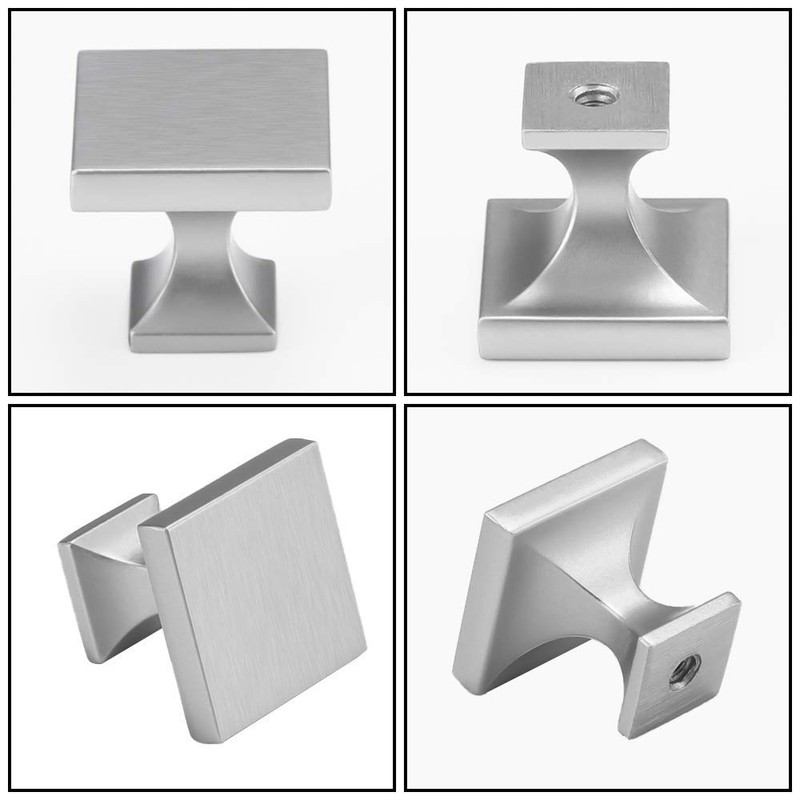 homdiy 10 Pack Cabinet Knobs Brushed Nickel Drawer Knobs -