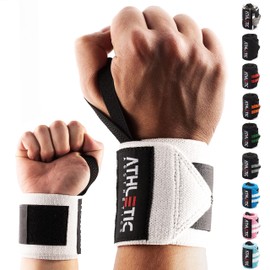 ATHLETIC AESTHETICS Wrist Bandages Fitness - Wrist Wrap (45 cm in Pair) Wrist Bandage for Strength Training, Fitness, Bodybuilding, Crossfit - Wrist Support
