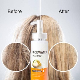 Vawolecy Rice Water Hair Growth Shampoo for Thinning Hair and Hair Loss, Promotes Hair Growth, Repair Damaged Hair, 200 ml