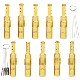 ZAMDOE Carburetor Long Pilot Nozzles for PWK for Keihin for OKO for CVK for KOSO for PE for PWM for PWK for Yamaha for Mikuni for Honda Carburetor 32,35,38,40,42,45,48,50,52,55 with Cleaning Tool Kit