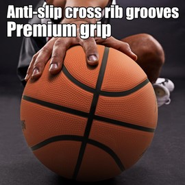 Fantecia Basketball, rubber basketball, size 7, including pump for teenagers, ideal for indoor and outdoor fun