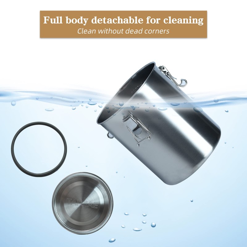 Tanjiae Compact Stainless Steel 100% Airtight Canisters Sets for Small