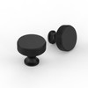 KNOKLOCK 10 Pack Matte Black Cabinet Knobs Single Hole Centers,Knurled