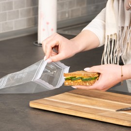 com-four® 40x Freezer Bags 1 Liter for Sealing - resealable Fresh Storage Bags with a Capacity of 1 Liter - All-Purpose Bags up to -40°C (40x 1 Liter)