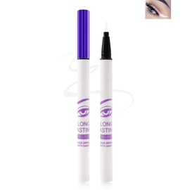 Eyeliner, weiß, wasserfest, matt, seidig, flüssig, wischfest, hochpigmentiert, Eyeliner-Farbe, 24 Stunden Lebensdauer, ultradünne Feder für eine einfache Kontrolle, Make-up-Stift - 03