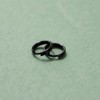Split Jump Ring with Double Loops Small Round Metal Black
