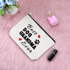 Dog Grandma Gifts Mothers Day Gift Makeup Bag Dog Lovers Gift for Grandma Pet Owner Rescue Gift Cosmetic Bag Dog Owner Gift Animal Lovers Gift Birthday Retirement Christmas Travel Cosmetic Pouch