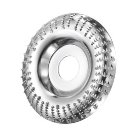 HARFINGTON Wood Carving Disk Grinder Wheel 4" Rotary Tool Arc Carving Disc Grinding Wheel with 7/8" Arbor for Woodworking Shaping Polishing, Silver Tone