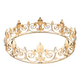 AIMALL Royal Alloy Crown, Unisex Decorative Headwear for Men and Women, Performance and Pageantry, Intricate Design, Fits Most Sizes