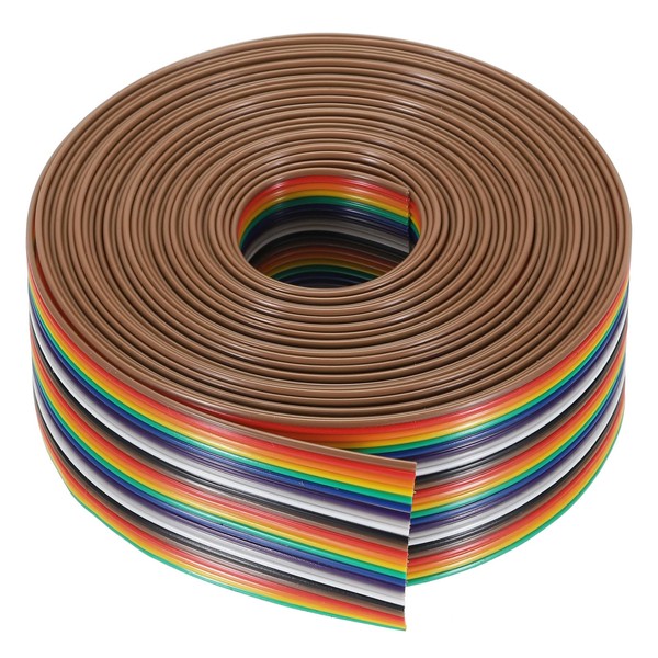 sourcing map 1 Pcs 25 Pin Flat Rainbow Ribbon Cable