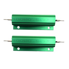 UPEYXDQR 2Pcs Wirewound Resistor 100W Watt 0.5 Ohm Aluminum Shell Chassis Mounted Resistors