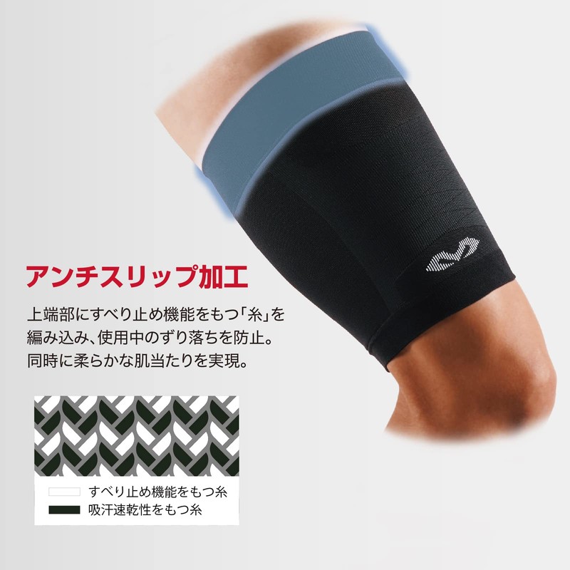 【東京ヤクルト 山田哲人選手 愛用ブランド】マクダビッド(McDavid) アクティブ ふともも 薄型 サポーター MA105 M ブラック