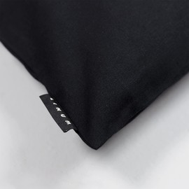 LINUM Annabell Elegant Cushion Cover 50 x 50 cm Pack of 2, 100% Cotton, Machine Washable, Black