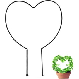 Enrejado de Plantas de Interior en Forma corazón Metal para Plantas trepadoras, Marco Soporte Ajustable para en Maceta para jardín Interior y pequeñas