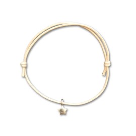 LADY Wan Handmade Protection String Cotton Rope Lucky White Bracelet Adjustable Friendship Bracelet with 925 Sterling Silver Star Pendant