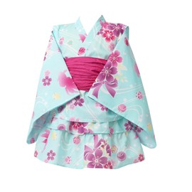 Arisana Yukata, Girls, Separate Children, 3-piece Set, Top, Skirt, and Waist Belt, Goldfish Mint