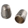 4 Pieces Sewing Thimbles, Small Metal Finger Protectors, Safety Hand