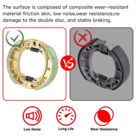 GREHUA Mini Bike Brake Shoes & Chain Adjuster Kit Compatible with Coleman CT200U BT200X CT200U-EX Baja Warrior Heat Massimo MB165 MB200 Predator 212cc 196cc 6.5hp Minibike Scooter Moped Parts Green
