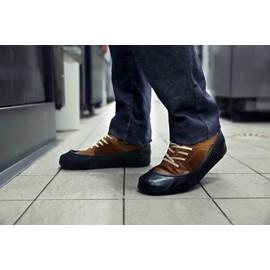 Tiger-Grip Easy Grip Safety Overshoe, Black, Large (41-44, Red), Non-Slip