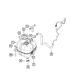 Mopar 6810 2158AB, Engine Coolant Recovery Tank Hose