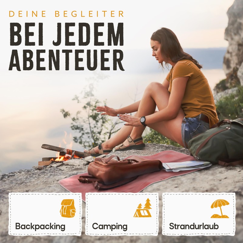 Backpacker's Journey Microfibre Towels in S, M, L, XL, Travel