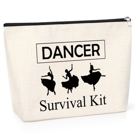Dance Lover Gift Dance Makeup Bag Inspirational Ballet Dancer Gifts Cosmetic Pouch Dance Teacher Appreciation Gift Retirement Christmas Birthday Presents for Dancer Friends Zipper Makeup Bag