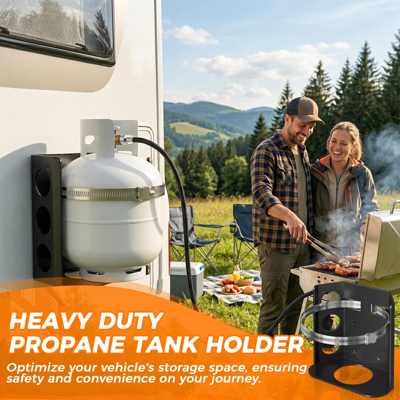 HEIWUKONG 20LB Propane Tank Mounting Bracket Heavy Duty, Propane Tank