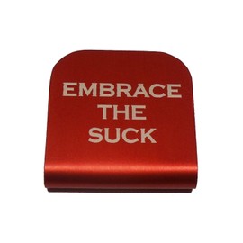 Morale Tags Embrace The Suck Hat Clip for Tactical Patch Caps (Red)
