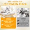 Ojluoj Cat Window Perch Cat Hammock Kitten Window Seat with