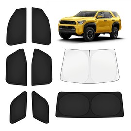 KUST Car Window Shades for Toyota 4Runner 2025-2026 Windshield Sun Shade Side Window Cover UV Block Privacy Protection 4Runner Accessories Foldable Front Rear Full Set 8PCS