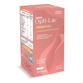 Opti-Lac Probióticos Lactobacillus Fermentum LC40 Frasco 30 Cápsulas                                                                                  