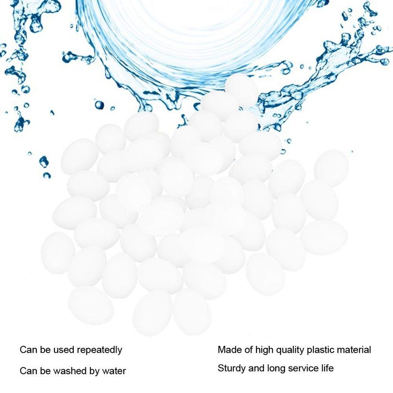 Cikonielf 50 Pieces Pigeon Eggs Solid Plastic Eggs Dummy Eggs