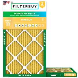 Filterbuy 17.25x29.25x1 Air Filter MERV 11 Allergen Defense (2-Pack), Pleated HVAC AC Furnace Air Filters Replacement (Actual Size: 17.25 x 29.25 x 1.00 Inches)