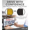 Silicone Black License Plate Frame Covers 2 Pack- Front and