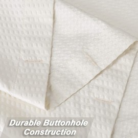 CAROMIO Water Repellent Soft Microfiber Fabric Shower Curtain or Liner for Bathroom, Decorative Embossed Pattern, Cream, 72x72 Inches