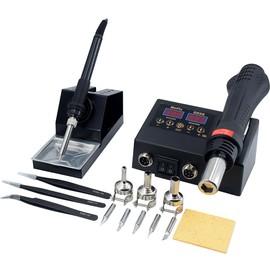 MeFix 8898 Portable 2 in 1 Soldering Iron Station SMD Hot Air Rework Station