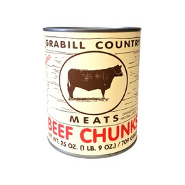 Grabill Country Meats Canned Beef Chunks, Favorite Amish Food, 25 Oz.