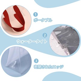 Transparent Swimming Bag, Transparent Beach Bag, Lightweight Vinyl Bag, 7.9 x 3.9 x 7.1 inches (20 x 10 x 18 cm), Large Capacity, Handbag, Transparent, Large Capacity, Convenient to Carry, Unisex, For