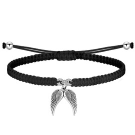 PLITI Sympathy Gift Memorial Gift Goodbyes Are Not Forever Goodbyes Are Not The End Angel Wings Charm Bracelet For Women (goodbyes wings bgU)