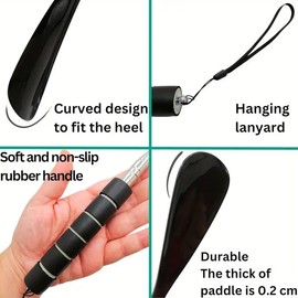 1pc Shoe Horn-Retractable Shoe Horn,Easily Use Extended Shoe Horn,Wear Shoes without Bending,Comfortable Handle for Men Women (Green)