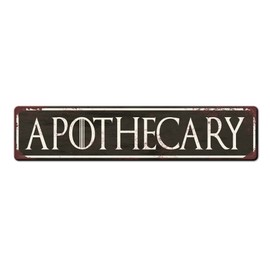 Apothecary vintage style metal sign