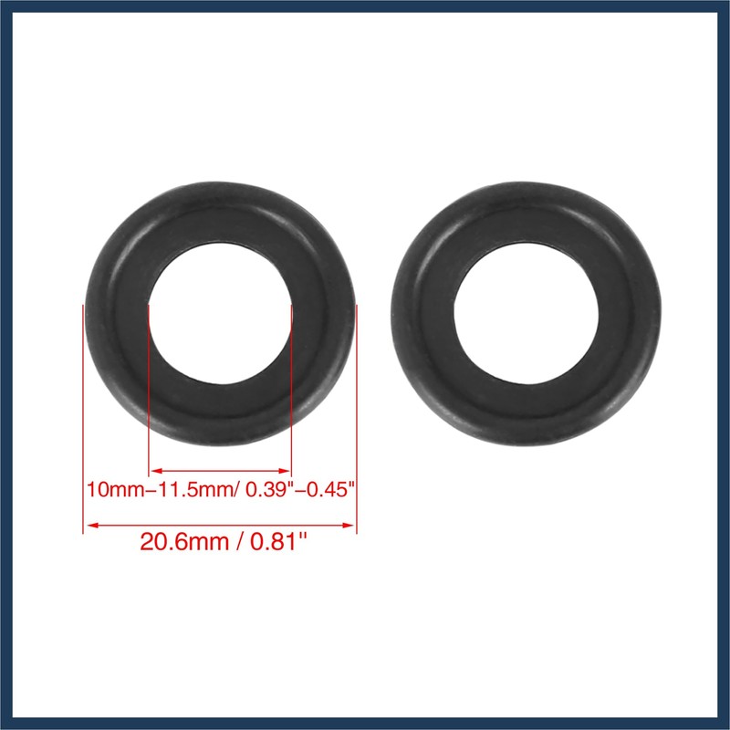 INFINAUTO 10pcs M12 Rubber Oil Drain Plug Washers Seals Gaskets